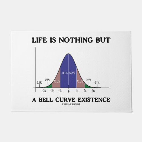 Life Is Nothing But A Bell Curve Existence Humor Doormat