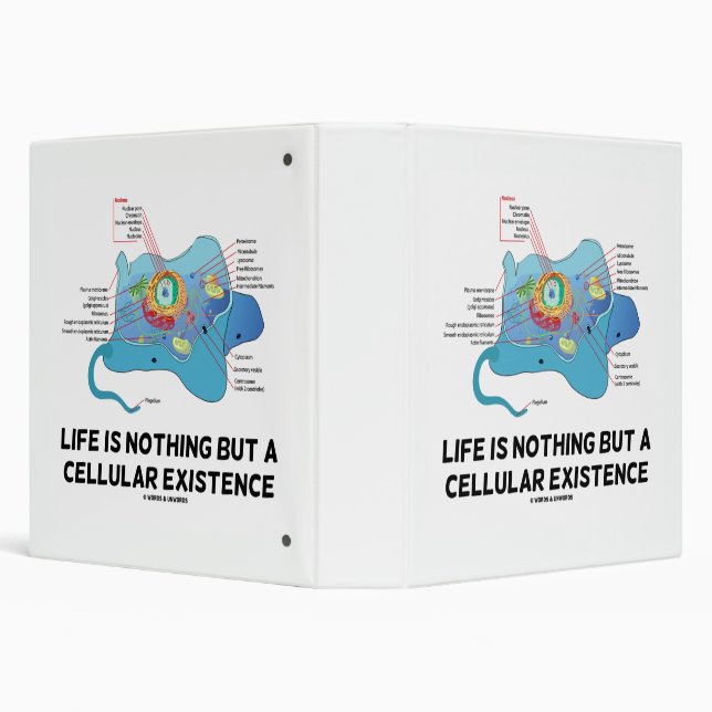 Life Is Nothing But A Cellular Existence Eukaryote 3 Ring Binder (Background)