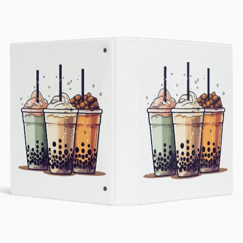 Life is short drink the boba 3 ring binder