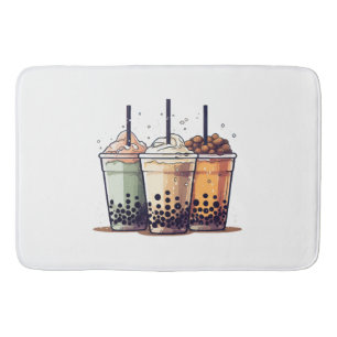 Life is short, drink the boba bath mat