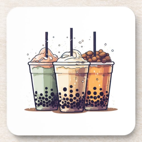 Life is short drink the boba beverage coaster