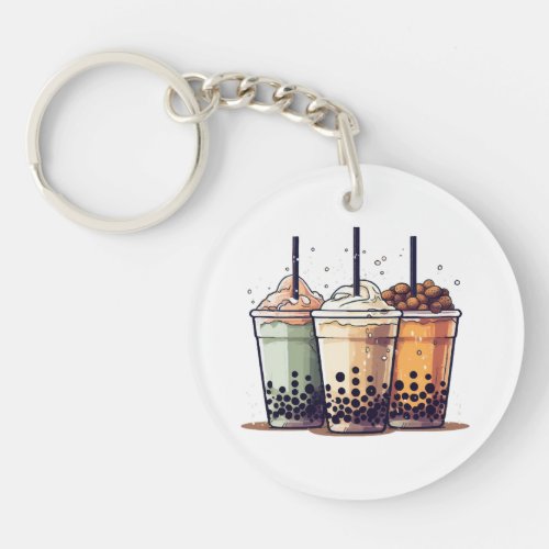 Life is short drink the boba keychain