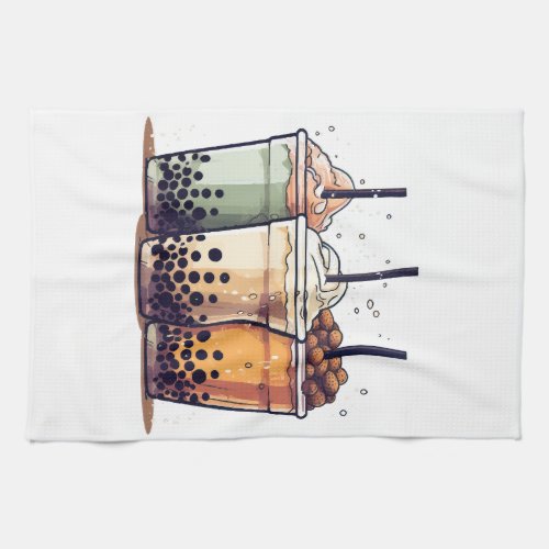 Life is short drink the boba kitchen towel