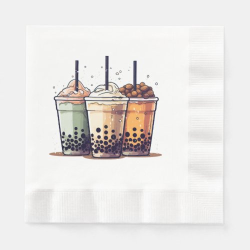 Life is short drink the boba napkins