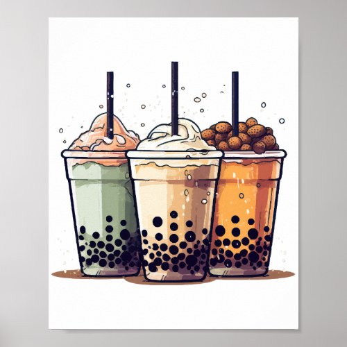 Life is short drink the boba poster