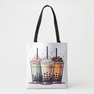 Life is short, drink the boba tote bag