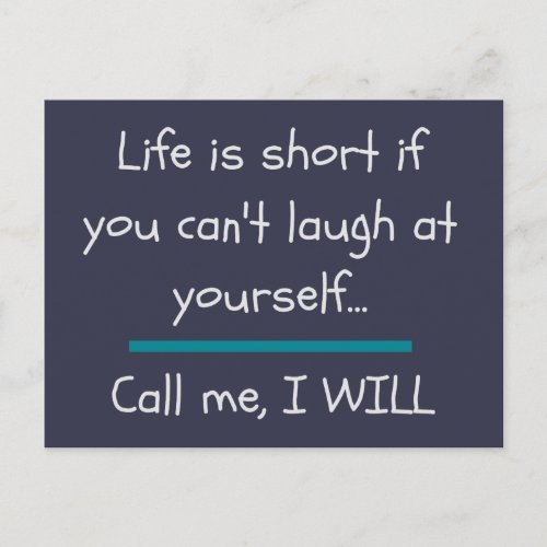 Life is Short Funny Saying Quote Novelty Postcard