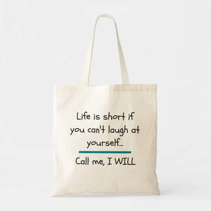 Life is Short Funny Saying Quote Novelty Tote Bag | Zazzle