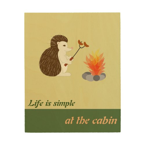 Life is simple at the cabin wood wall decor