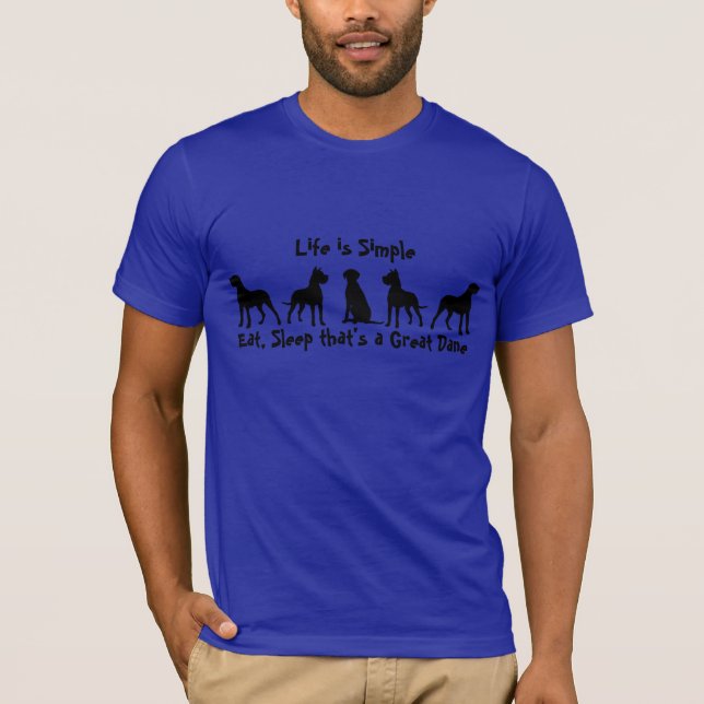Life is Simple, Eat, Sleep Great Dane, Dog Pet T-Shirt (Front)