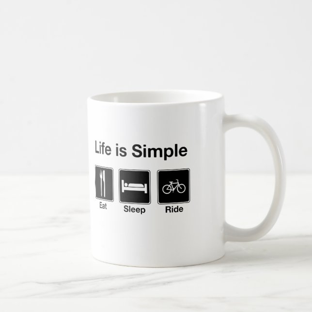 Life is Simple Eat Sleep Ride Coffee Mug (Right)