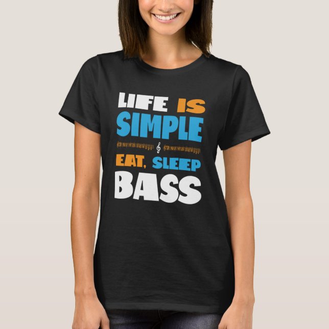 Life is Simple Eat Sleep Sing Barbershop Quartet B T-Shirt (Front)