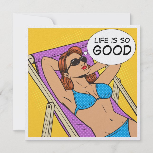 Life Is So Good Invitation (Front)