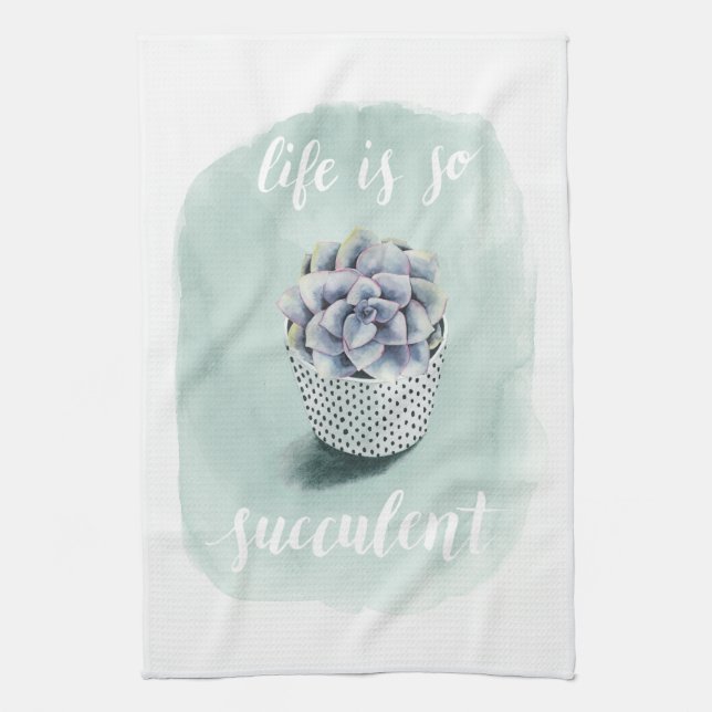 Life is Succulent I Towel (Vertical)
