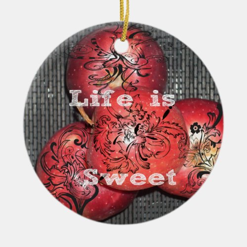 Life is Sweet Ceramic Ornament