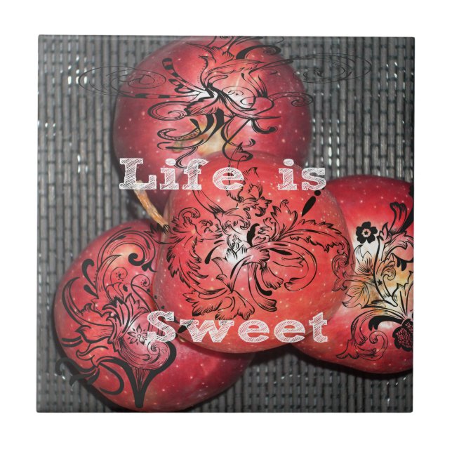 Life is Sweet Ceramic Tile (Front)