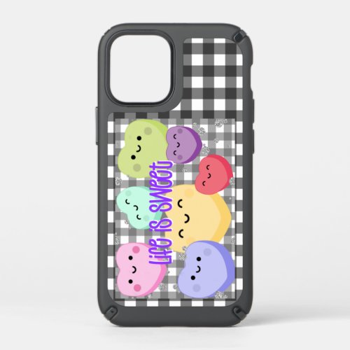 Life is sweet positive cute candy design       speck iPhone 12 mini case