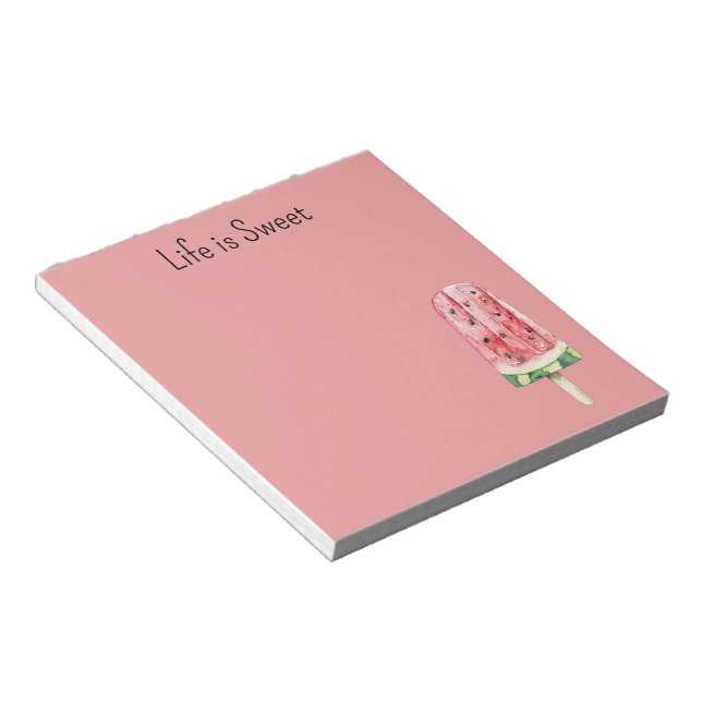 Life is Sweet Watermelon Notepad (Angled)