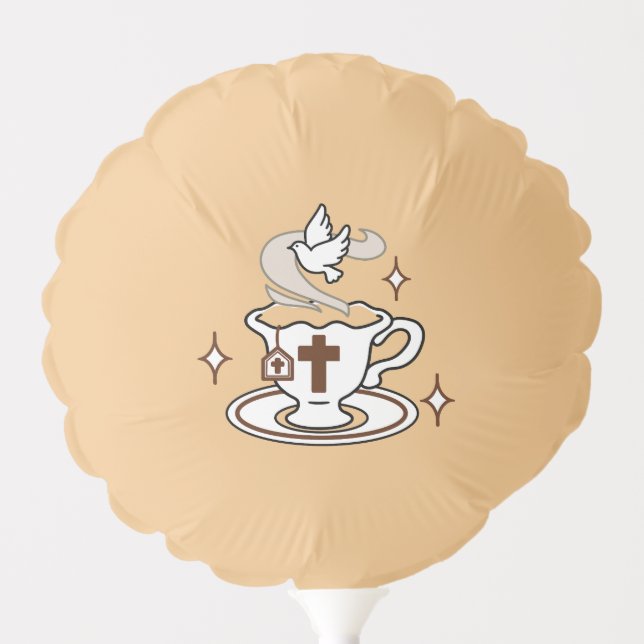 Life Is Sweet with Jesus – Christian Faith Tea Cup Balloon (Front)