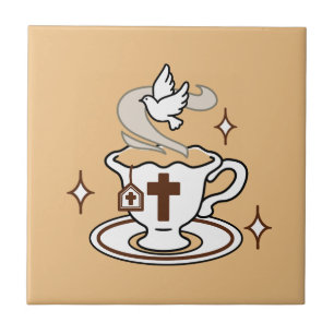 Life Is Sweet with Jesus – Christian Faith Tea Cup Ceramic Tile