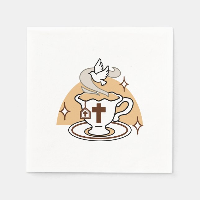 Life Is Sweet with Jesus – Christian Faith Tea Cup Napkins (Front)