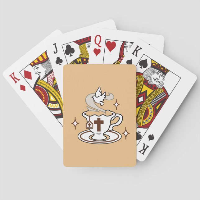 Life Is Sweet with Jesus – Christian Faith Tea Cup Poker Cards (Back)