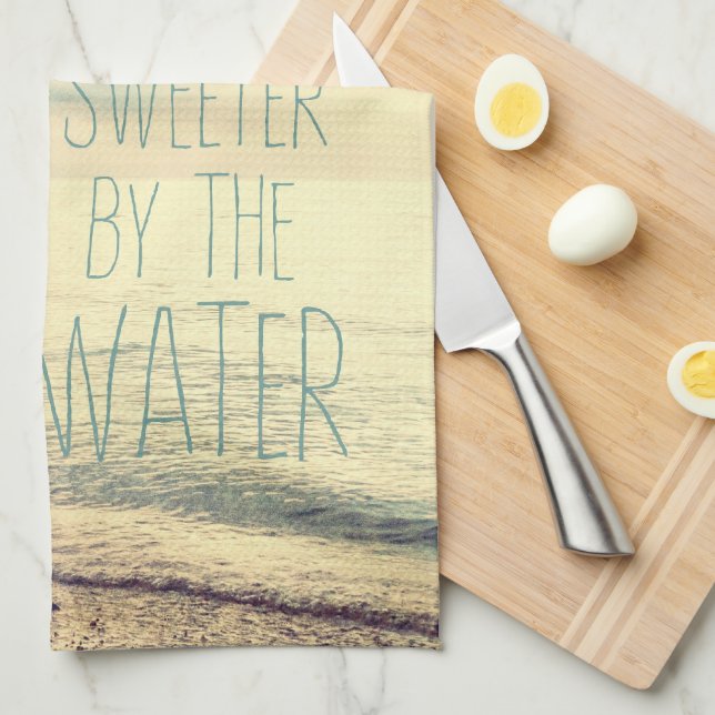 Life Is Sweeter Beach Scene Towel (Quarter Fold)