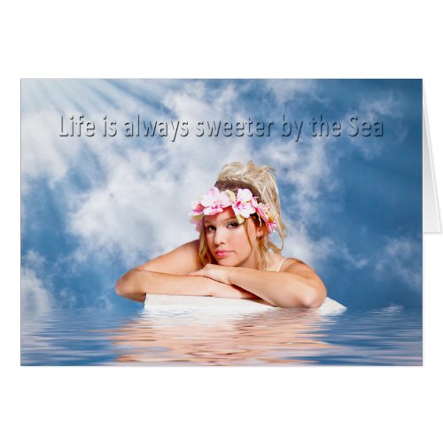 LIFE IS SWEETER BY THE SEA _ Girl floating