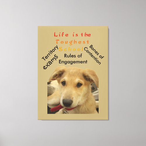 Life is the toughest School  Canvas Print