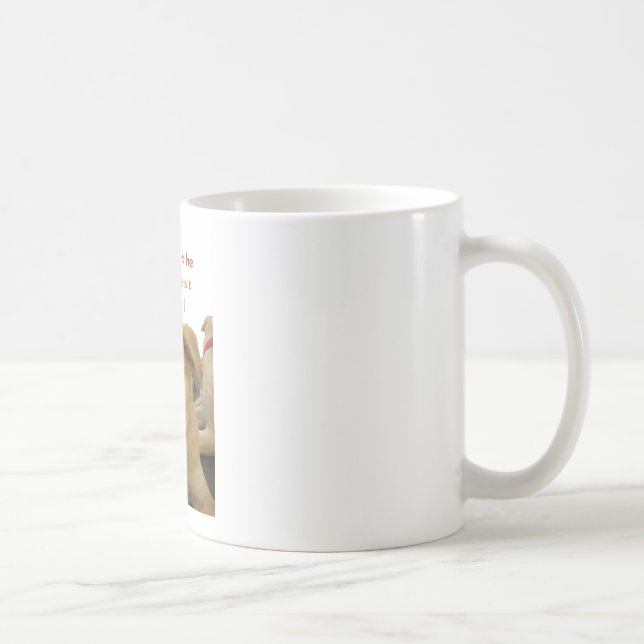 "Life is the Toughest School" Dog Art Print Coffee Mug (Right)