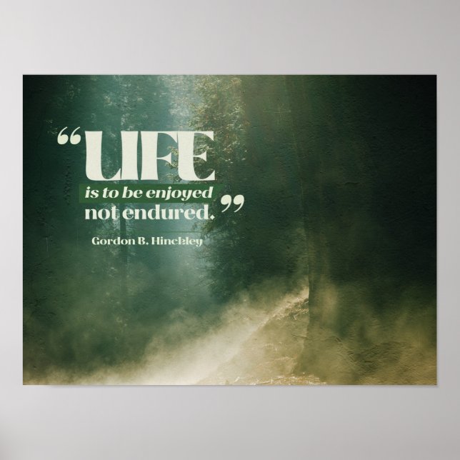 Life Is To Be Enjoyed Framed Art (Front)