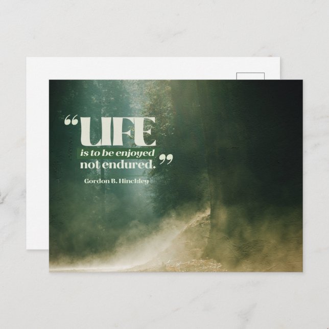 Life Is To Be Enjoyed Postcard (Front/Back)