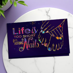 Life is too short - Nail Artist Business Card