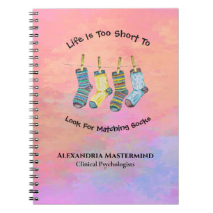 Life Is Too Short Sayings Quotes Pink Personalize Notebook