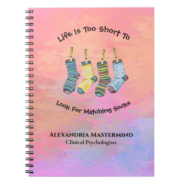 Life Is Too Short Sayings Quotes Pink Personalize  Notebook (Front)