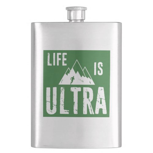 Life Is Ultra Running Flask