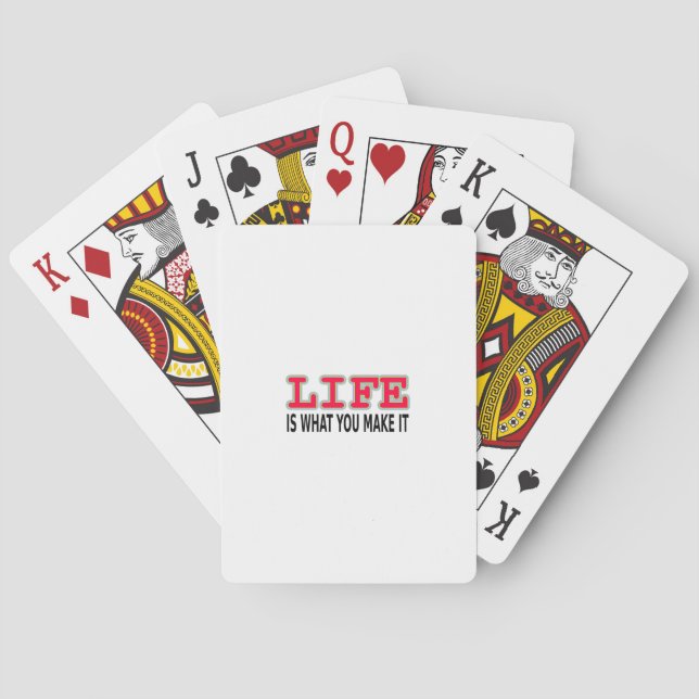 Life Is What You Make It Poker Cards (Back)