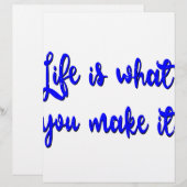 Life Is What You Make It Typography (Front/Back)