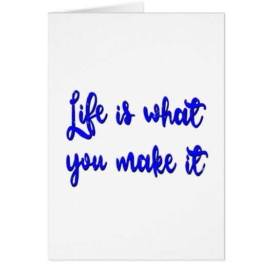 Life Is What You Make It Typography Cards (Front)