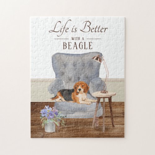 Life Is With A Beagle Jigsaw Puzzle