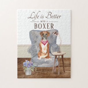 Life Is With A Boxer Jigsaw Puzzle