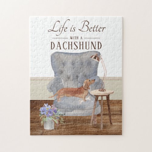 Life Is With A Dachshund Jigsaw Puzzle