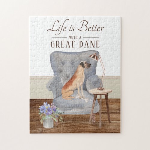 Life Is With A Great Dane Jigsaw Puzzle