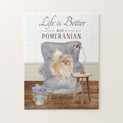 Life Is With A POMERANIAN Jigsaw Puzzle