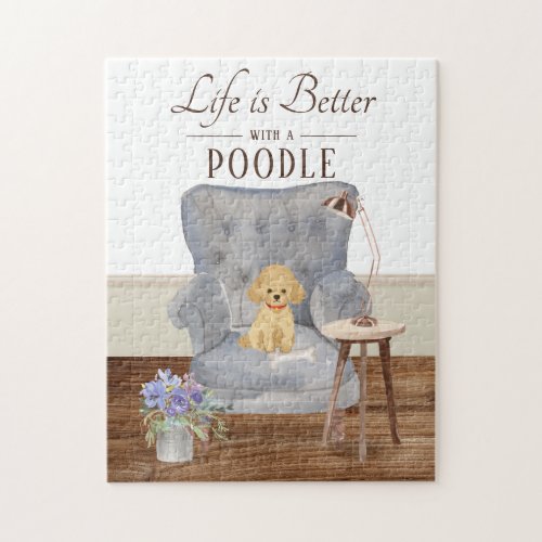 Life Is With A Poodle Jigsaw Puzzle