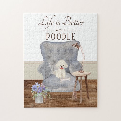 Life Is With A Poodle Jigsaw Puzzle