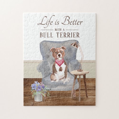 Life Is With A Staffordshire Bull Terrier Jigsaw Puzzle