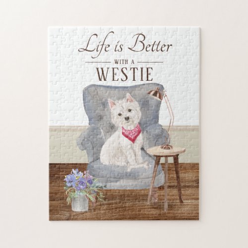 Life Is With A Westie Jigsaw Puzzle
