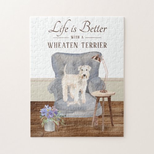 Life Is With A WHEATEN TERRIER Jigsaw Puzzle