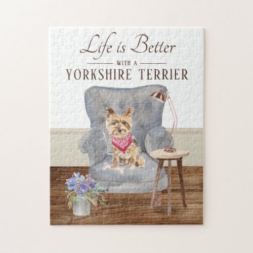 Life Is With A YORKSHIRE TERRIER Jigsaw Puzzle